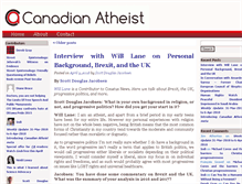 Tablet Screenshot of canadianatheist.com